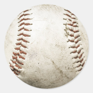 Baseball Artwork Classic Round Sticker