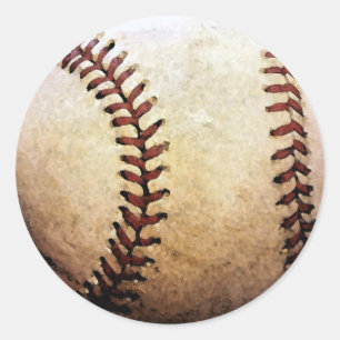 Baseball Artwork Classic Round Sticker