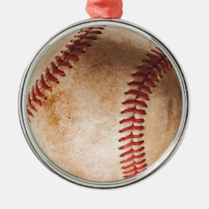 Baseball Artwork Metal Tree Decoration