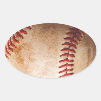 Baseball Artwork Oval Sticker