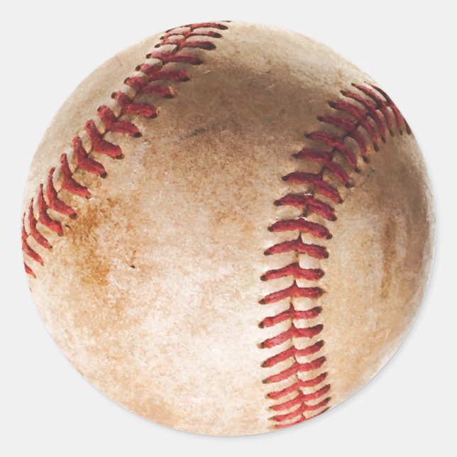 Baseball Artwork Vintage Classic Round Sticker (Front)