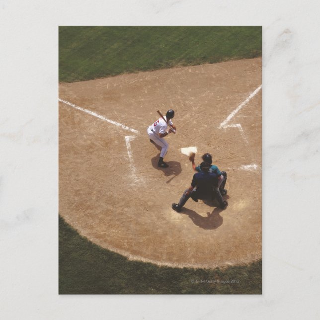 Baseball at Home Plate Postcard (Front)