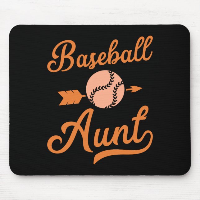Baseball Aunt Mouse Mat (Front)