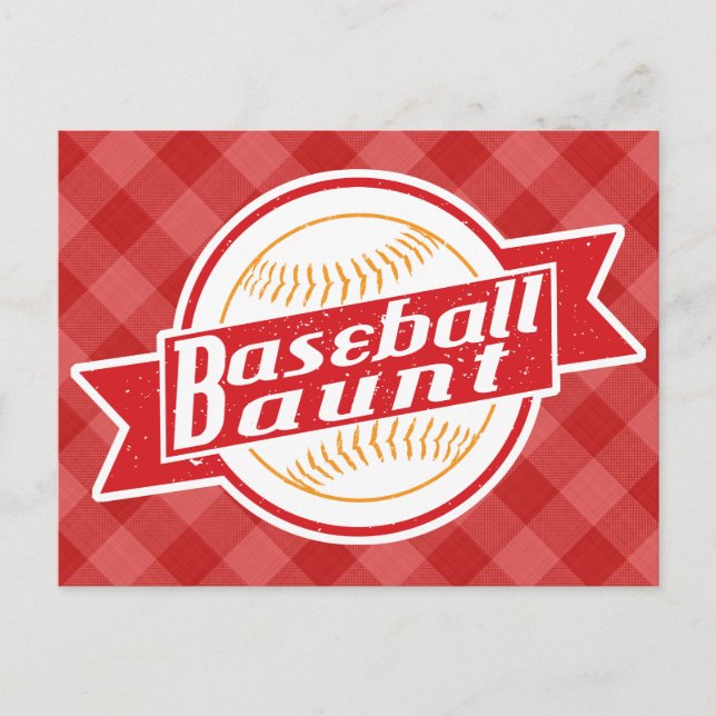 Baseball Aunt Postcard (Front)