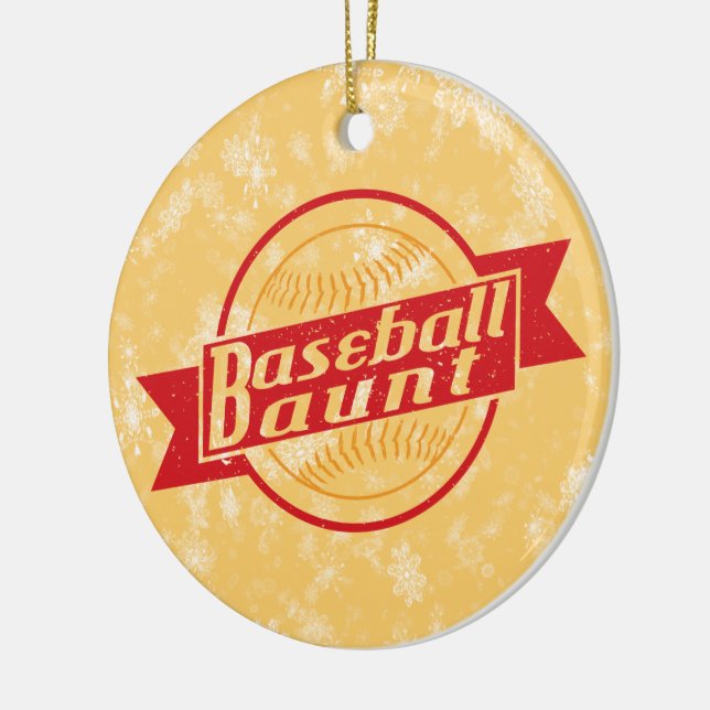 Baseball Aunt Xmas Decoration (Left)