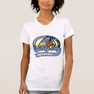 Baseball Australian Shepherd Agility T-Shirt