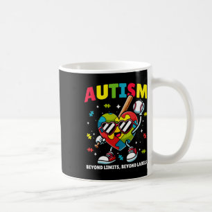 Baseball Autism Awareness Colourful Puzzle Heart F Coffee Mug