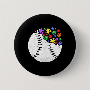 Baseball Autism Puzzle Men Women Kids Autism Aware 6 Cm Round Badge