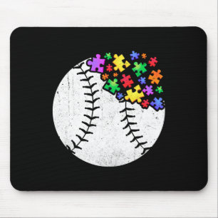 Baseball Autism Puzzle Men Women Kids Autism Aware Mouse Mat