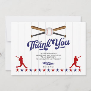Baseball, Baby Boy Shower Thank You Card