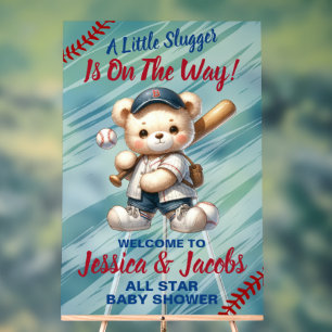 Baseball Baby Shower Acrylic Sign