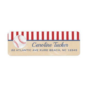 Baseball Baby Shower Address Label