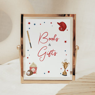 Baseball Baby Shower Books and Gifts Poster