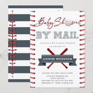 Baseball Baby Shower By Mail Invitation