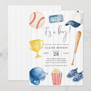 Baseball Baby Shower Invitation