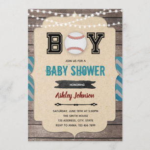 Baseball baby shower invitation