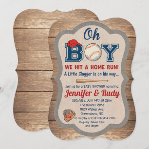 Baseball Baby Shower Invitation