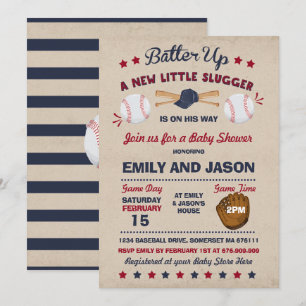 Baseball Baby Shower Invitation Baseball Shower
