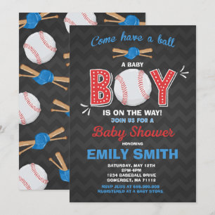Baseball Baby Shower Invitation Sport Baby Shower