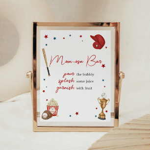Baseball Baby Shower Mum Osa Bar Poster