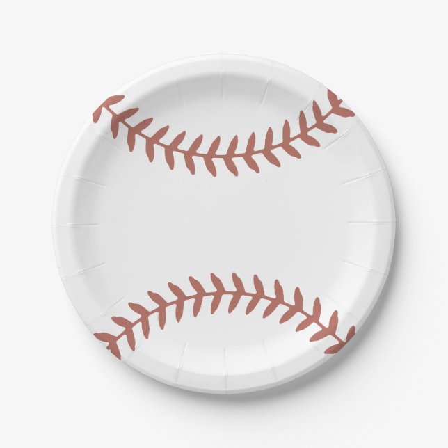 Baseball Baby Shower Paper Plate (Front)