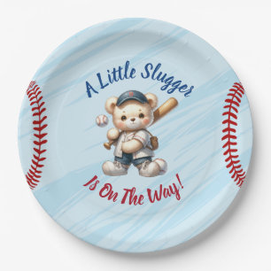 Baseball Baby Shower Paper Plate
