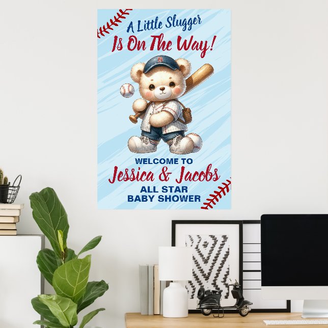 Baseball Baby Shower Poster (Home Office)
