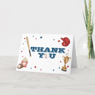 Baseball Baby Shower  Thank You Card