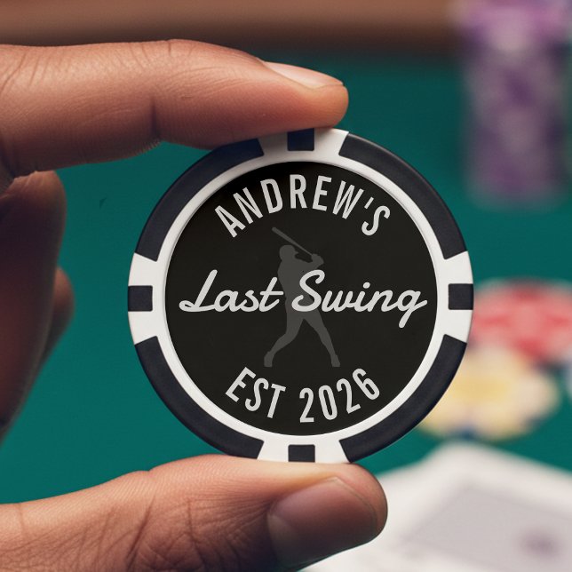 Baseball Bachelor Party Last Swing Before the Ring Poker Chips (Creator Uploaded)