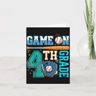 Baseball Back To School Shirt Boys Let's Play 4th Card