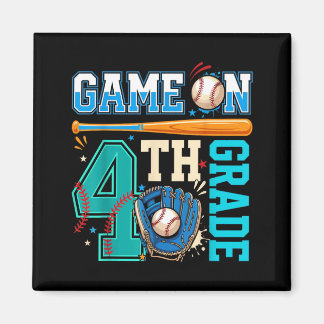 Baseball Back To School Shirt Boys Let's Play 4th Magnet