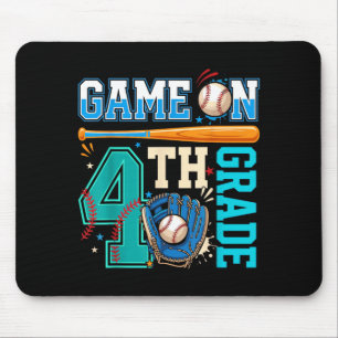 Baseball Back To School Shirt Boys Let's Play 4th Mouse Mat