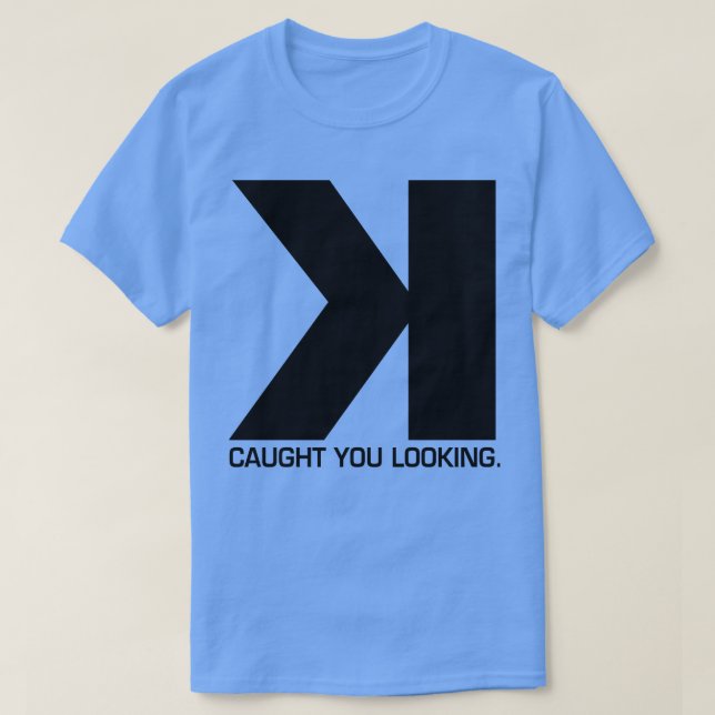 Baseball Backwards K Strikeout Score Keeper Funny T-Shirt (Design Front)