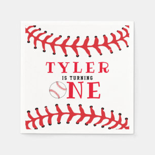 Baseball Ball 1st Birthday Sports Boy Birthday Napkin