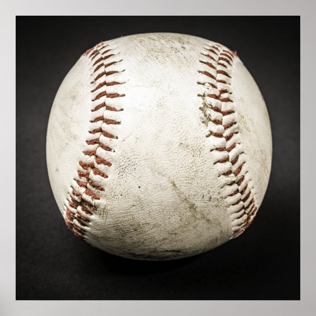 Baseball Ball Artwork Square Poster (Front)