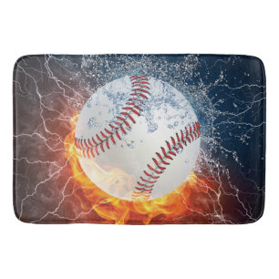 Baseball ball bath mat