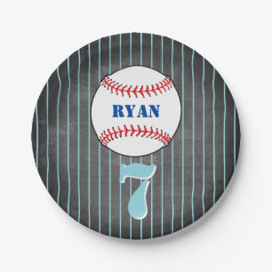 Baseball Ball Birthday Personalised Kids Party Paper Plate