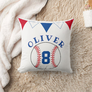 Baseball Ball Bunting Flags Kids Birthday  Cushion