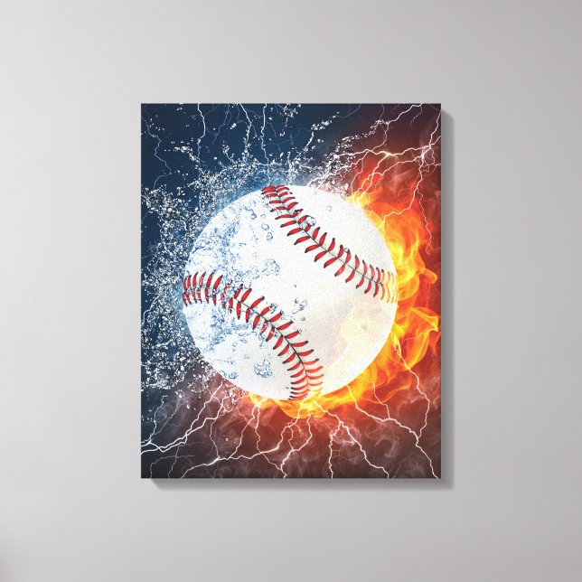 Baseball ball canvas print (Front)