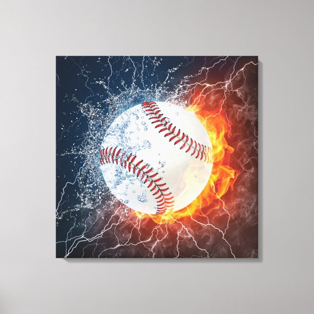 Baseball ball canvas print (Front)