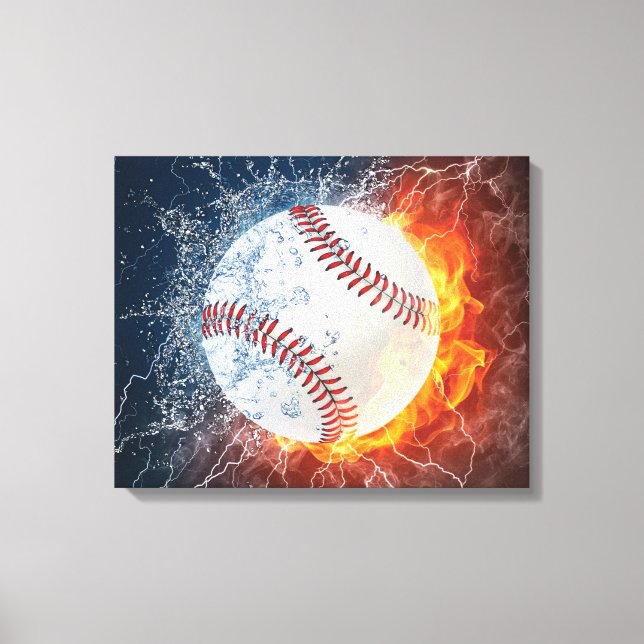 Baseball ball canvas print (Front)