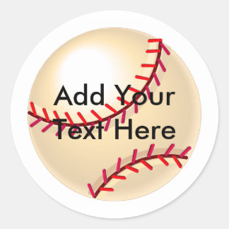 Baseball Ball Classic Round Sticker