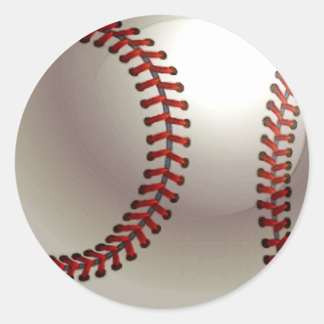 Baseball Ball Classic Round Sticker (Front)