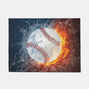 Baseball ball doormat