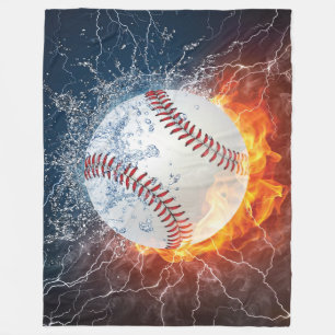 Baseball ball fleece blanket