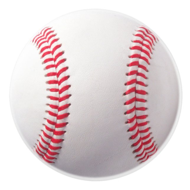 Baseball ball for sport fans - vertical ceramic knob (Front)
