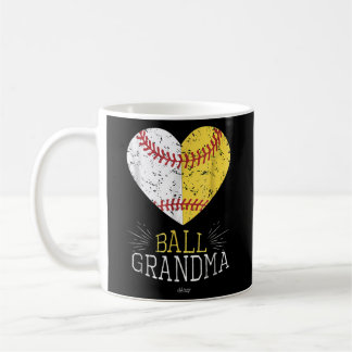 Baseball Ball Grandma Softball Mothers Day Coffee Mug