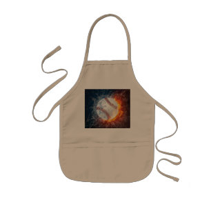 Baseball ball kids apron