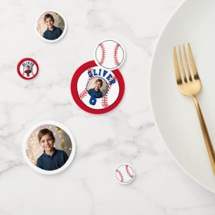 Baseball Ball Kids Photo Birthday Party Confetti