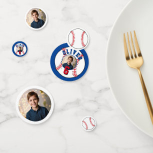 Baseball Ball Kids Photo Birthday Party Confetti
